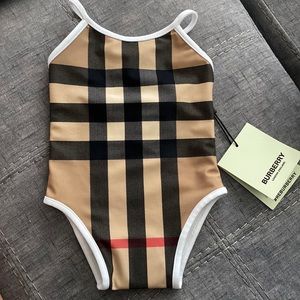 Baby Girl Burberry Swimsuit size 6Months. Brand new with tags!
